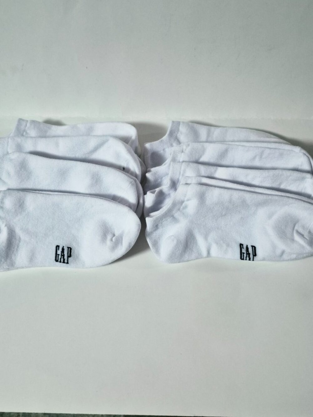 GAP Women's White Cotton Low Cut Ankle Socks Lightweight 8 Pairs Size 4-10 NEW